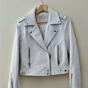 BLANKNYC White Moto Jacket | Faux Leather | Size Small